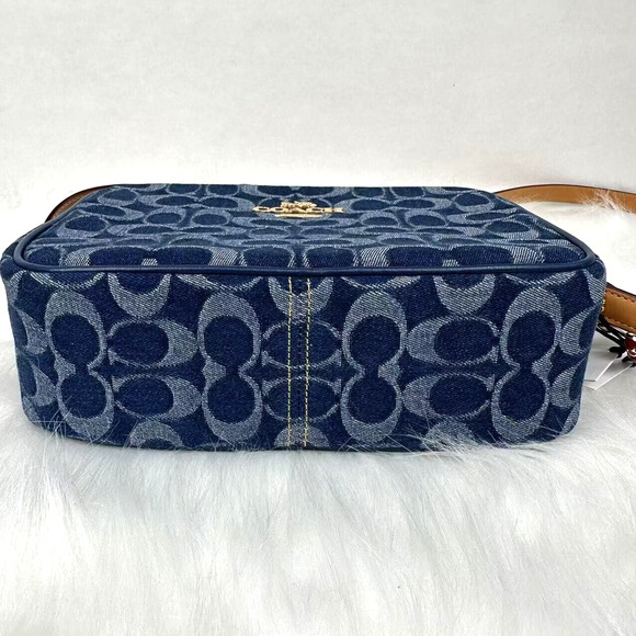 Coach Jamie Camera Bag In Signature Denim & Leather With Cherry Charm CAA74 NWT - Picture 10 of 12